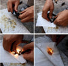 Flint Fire Starter Whistle Travel Kit